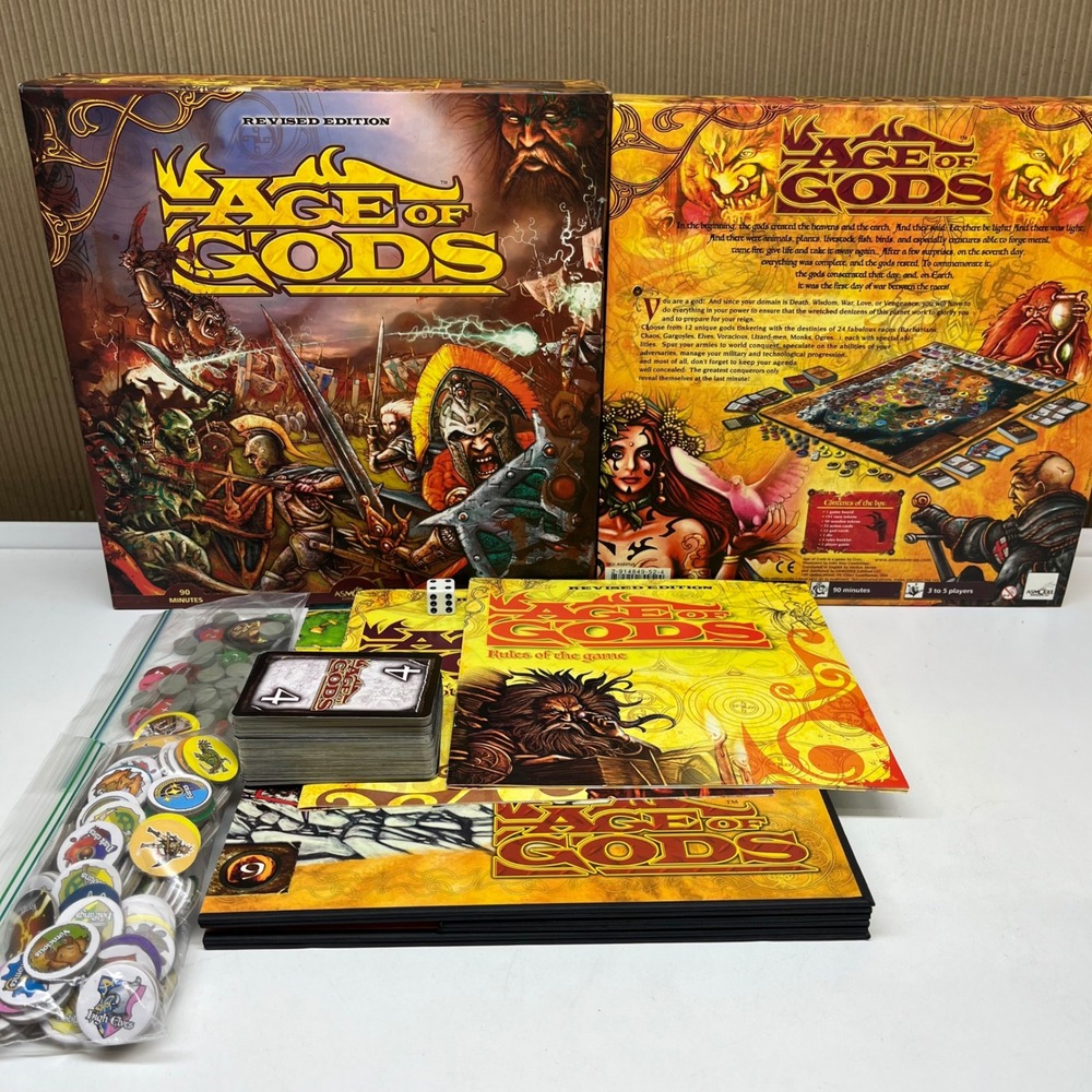 Age of Gods Board Game Revised Edition Asmodee Fantasy Strategy Area Control